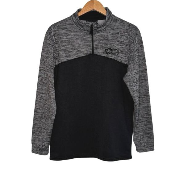 Cheers BOSTON Men's 1/4 zip size large gray black - Picture 1 of 6